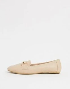 RAID - Nidhi - Mocassini Beige Con Morsetto Dorato -Public Desire Shop 14395361 4