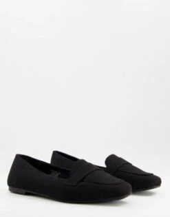 ASOS DESIGN - Lilie - Ballerine A Mocassino Nere