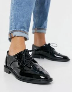 ASOS DESIGN - More - Scarpe Basse Stringate Nere