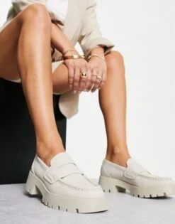PULL & BEAR Pull&Bear - Mocassini Beige A Suola Spessa -Public Desire Shop 202903102 4