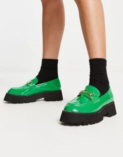 RAID - Monster - Mocassini Spessi In Vernice Verde