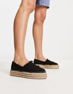 South Beach - Espadrilles Nere Sfrangiate