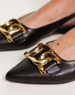 RAID - Scarpe Basse Nere Con Fibbia Color Oro -Public Desire Shop 204002920 3