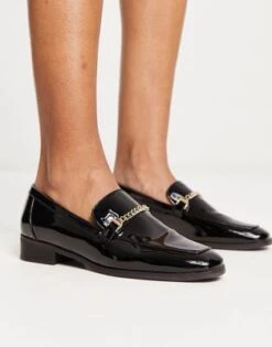 ALDO - Valenaclya - Mocassini Neri Verniciati Con Catenina