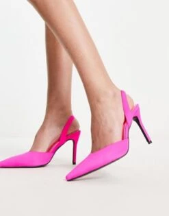 Glamorous - Scarpe Con Tacco E Con Cinturino Posteriore Rosa