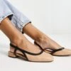ASOS DESIGN - Latte - Ballerine Beige Con Punta Arrotondata E Cinturino Posteriore