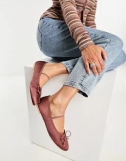 Public Desire - Alexa - Ballerine In Raso Color Bronzo