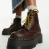 Dr. Martens Dr Martens - 1460 Pascal Max - Stivali In Pelle Marrone Scuro Con 8 Occhielli